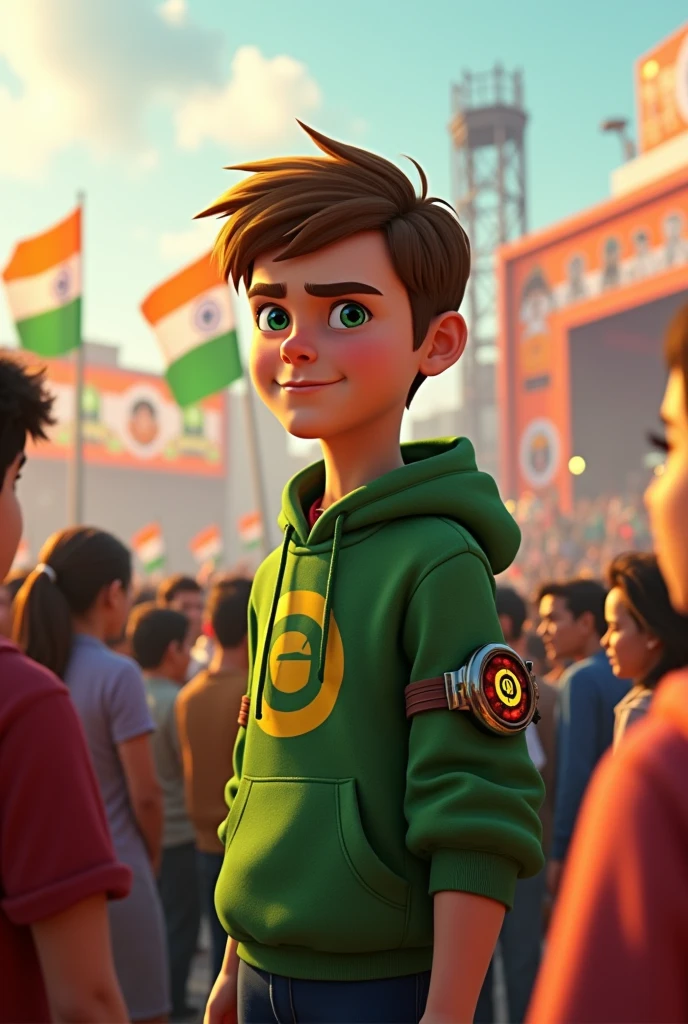 Ben 10 in vote rally in narandra modi rally