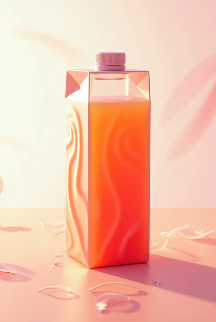 Create me a image of fruit juice packaging without any brand name and labelling tetra packaging zoom image