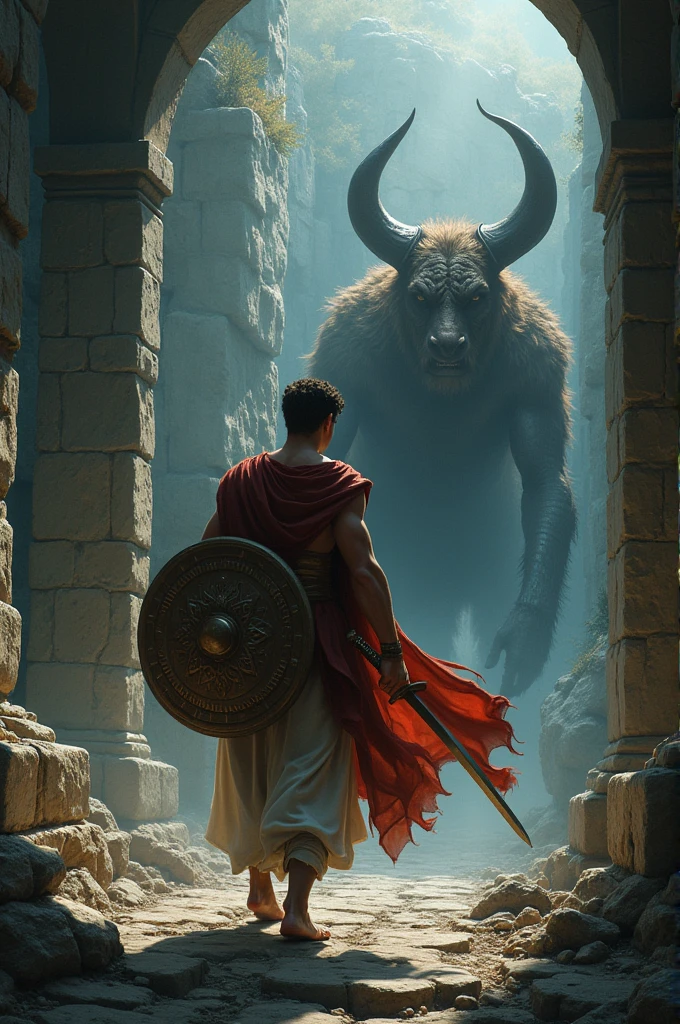 in ancient greece, Theseus was a hero known for having defeated the fearsome Minotaur in the labyrinth of Crete..