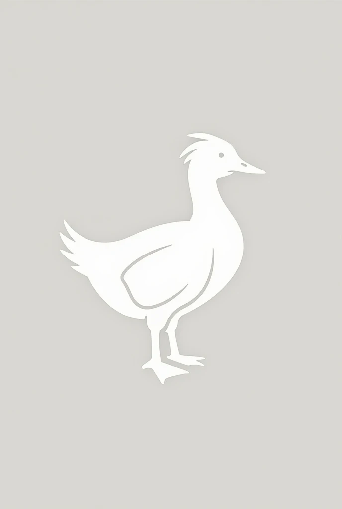 White Muscovy duck logo