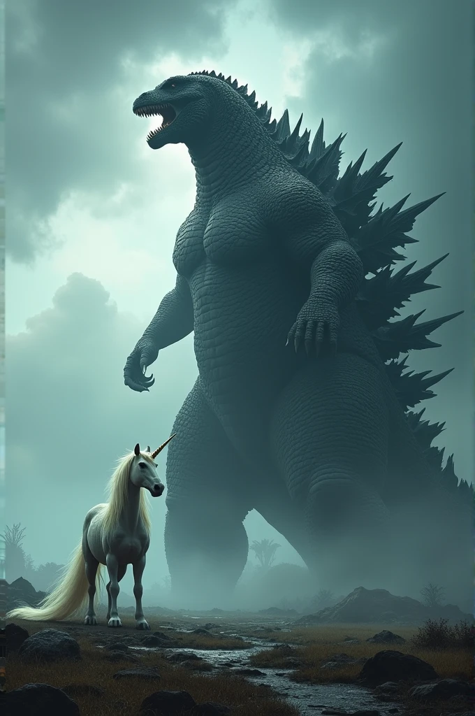 Godzilla with unicorn