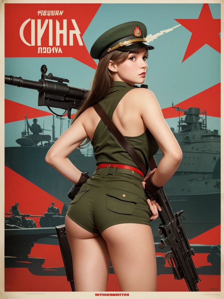 1(smm) woman, behind her a crowd of military men gaze at her longingly and drool, [:(highly detail face: 1.3):0.1], (masterpiece:1.1025), (best quality:1.1025), highly detailed, 8k uhd, (amazing fine details:1.05), transparent nylon tank top, transparent nylon mini skirt, slim, skinny, orange glossy lipstick, fard, mascara, eyeliner, shy, nervous, excited, depth of field, ilt style <lora:ilt_v02-000014:1>  <lora:smm_v02:.3>