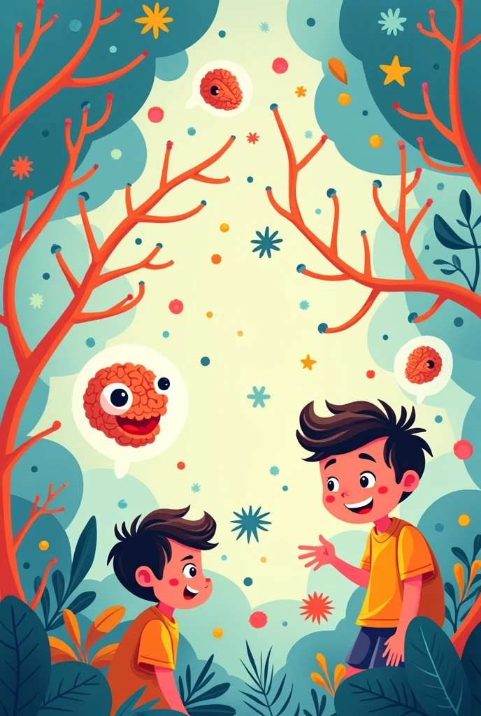 Cute cartoon about neuropsychology easy to draw

