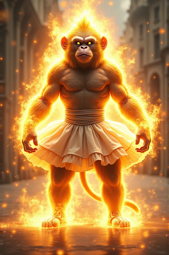 Monkey super saiyan in ballet clothes