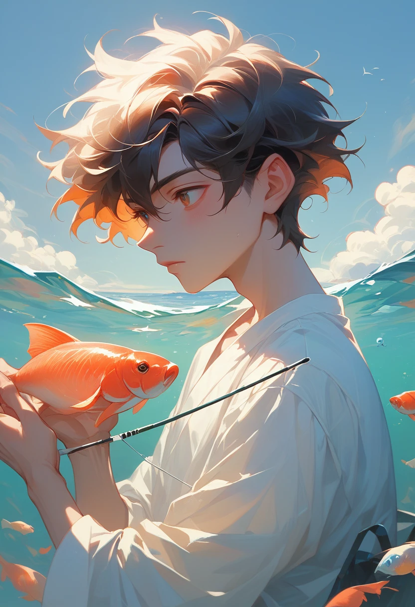 Jiang Taigong fishing,Peaceful atmosphere