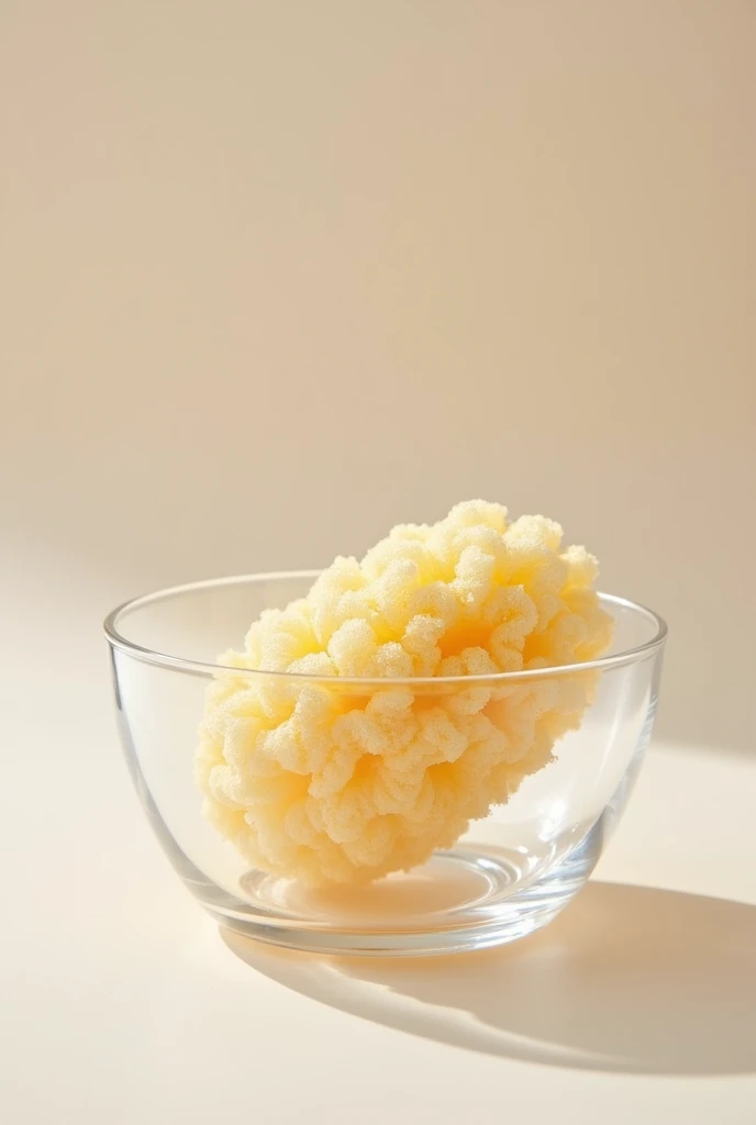 
Loofah in transparent bowl

