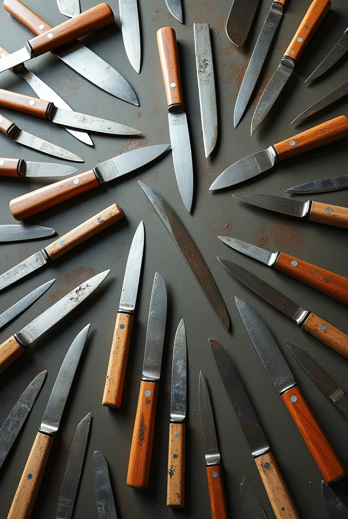 unarranged knives 