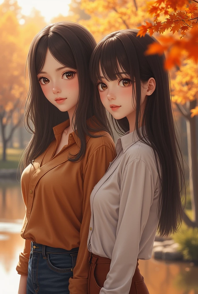 (masterpiece,Captivate:1.5,The biggest attraction for girls,High resolution,high quality)、Beautiful and realistic Japan people、The aesthetics of nature、Neat autumn clothes、 2、double eyelid、Sparkling eyes、Beautiful body、Perfect Anatomy、Perfect Hips、gravure、
