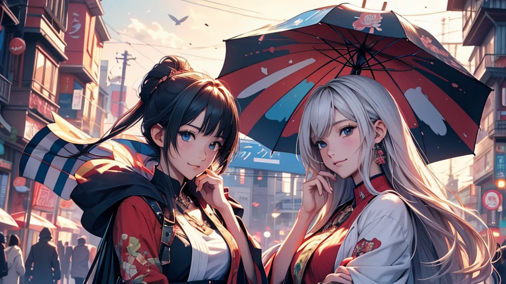 ヘッドフォンを着けた女性Anime Style 4 k, anime wallpaper 4k, anime wallpaper 4k, 4k anime wallpaper, anime art wallpaper 4k, anime art wallpaper 4k, Anime Style. 8k, Anime atmosphere, Ultra HD Anime Wallpaper, Anime Art Wallpaper 8K, Anime Background,umbrellaをさしている、umbrella、Umbrella