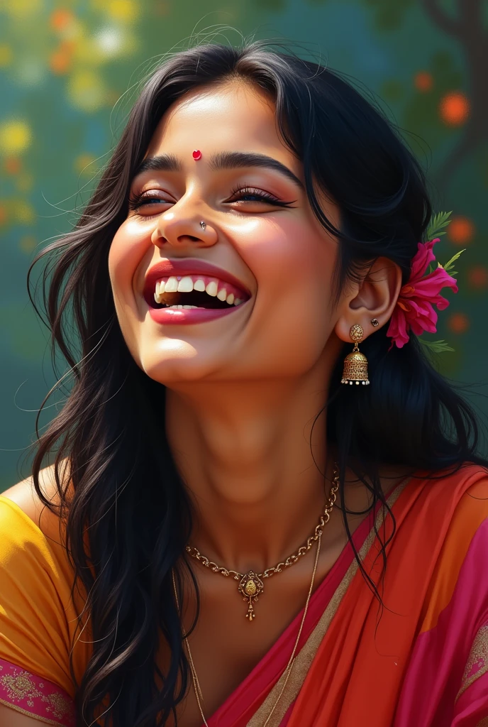 Beautiful Indian Girl Laughing