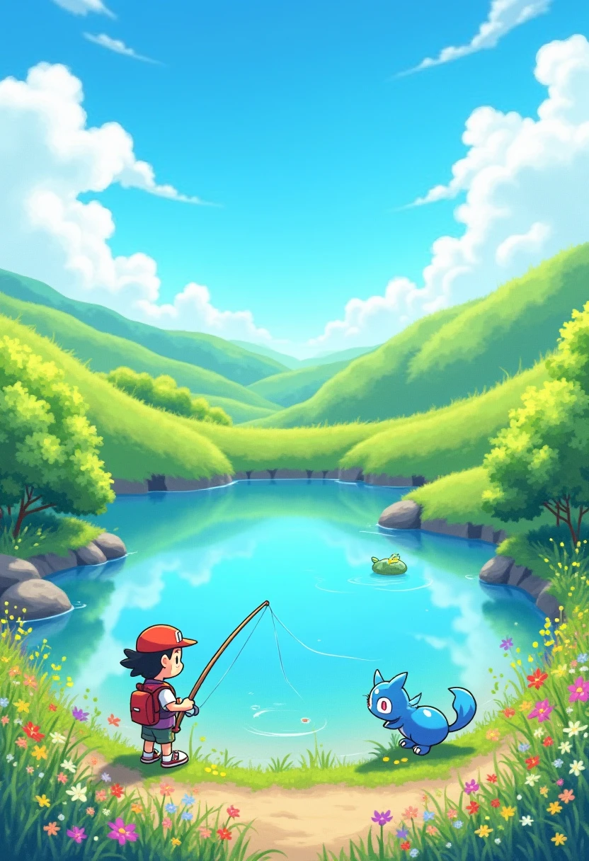 (()), pokemon girl, cap, blush, puffy eyes, ((naked)), ((sweaty)), at the river, ((wet)), butthurt , ((too many piranhas)), (((piranha latches to buttocks)))