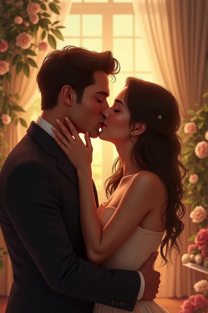 man giving kiss