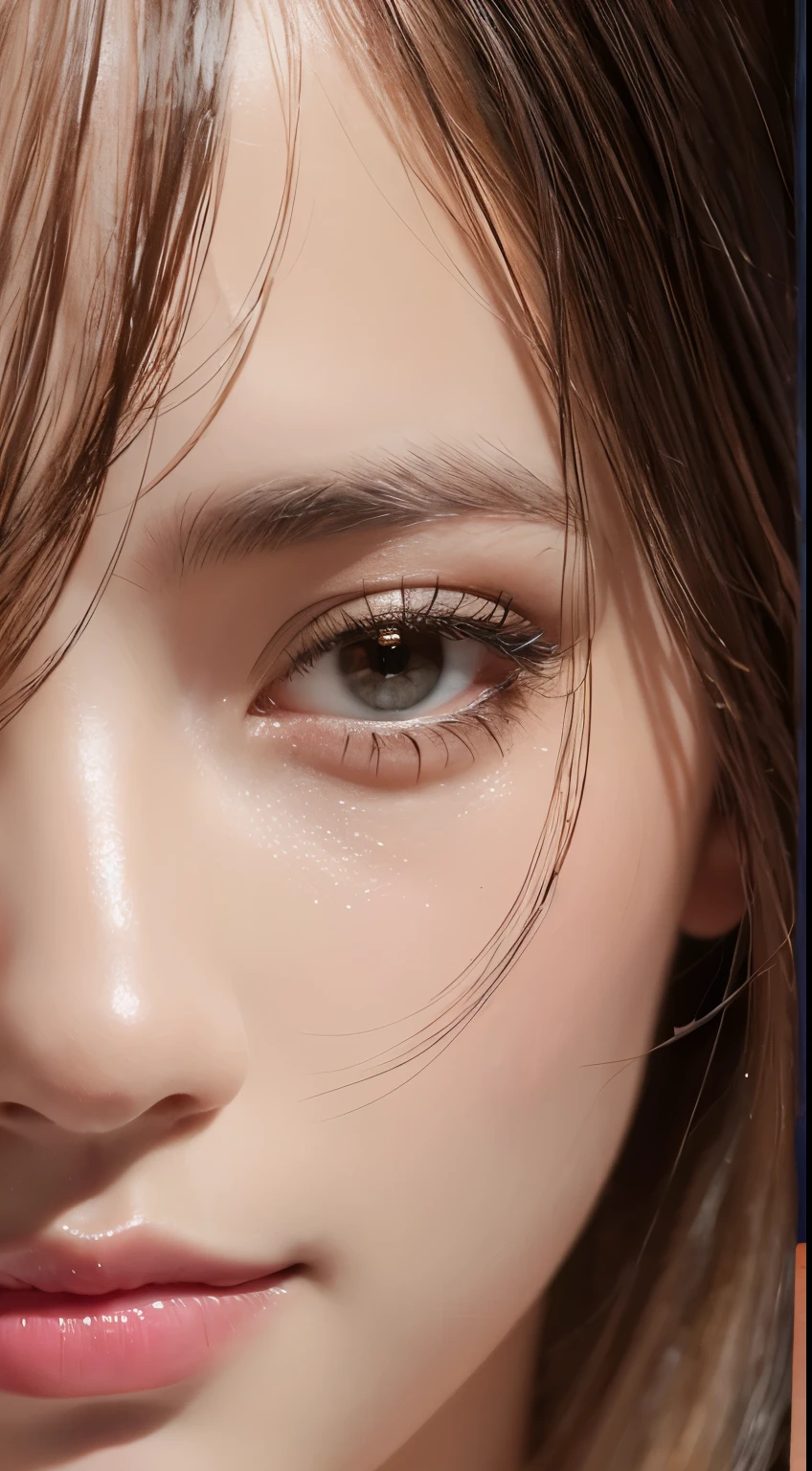 Highest quality, Highest quality, 16K, delicate and dynamic,, Face close-up, Only memorable facial depictions, Brush stroke effect, Abstract Painting, Photo quality,eos 5D