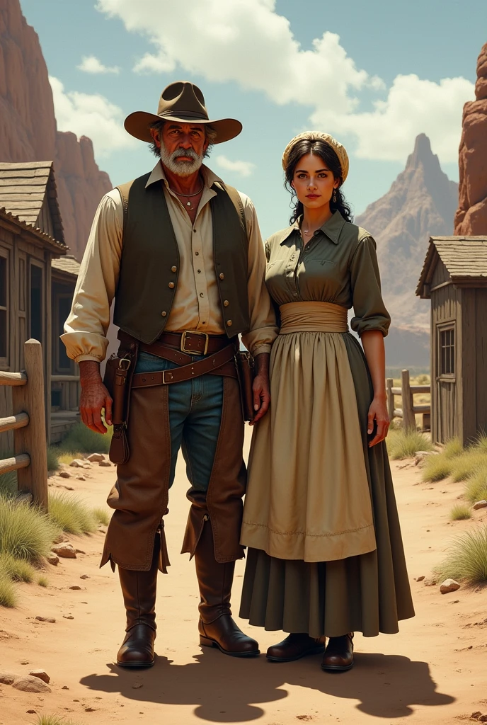 generate an image of a western couple