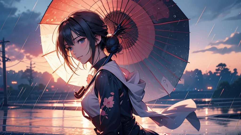 ヘッドフォンを着けた女性Anime Style 4 k, anime wallpaper 4k, anime wallpaper 4k, 4k anime wallpaper, anime art wallpaper 4k, anime art wallpaper 4k, Anime Style. 8k, Anime atmosphere, Ultra HD Anime Wallpaper, Anime Art Wallpaper 8K, Anime Background,umbrellaをさしている、umbrella、Umbrella、rain