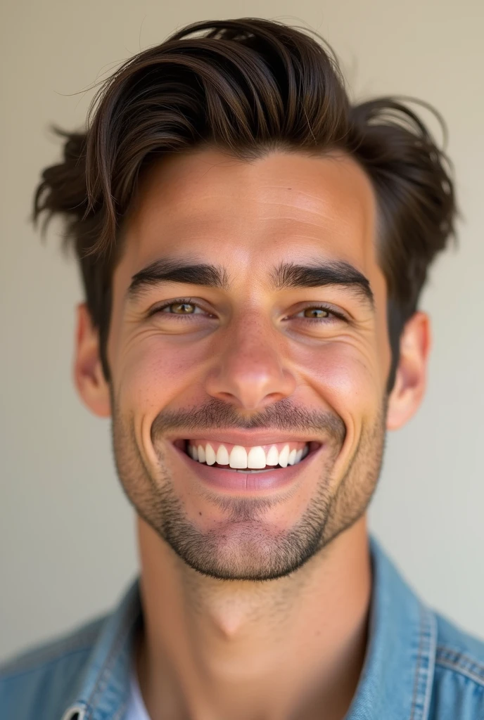 Man 25years old 
Smile
