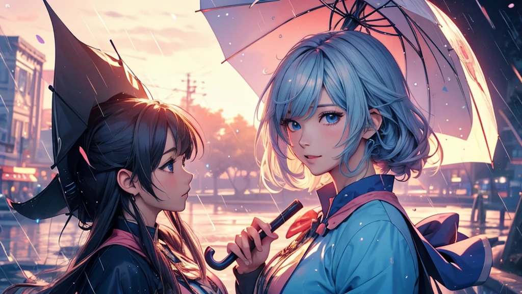 ヘッドフォンを着けた女性Anime Style 4 k, anime wallpaper 4k, anime wallpaper 4k, 4k anime wallpaper, anime art wallpaper 4k, anime art wallpaper 4k, Anime Style. 8k, Anime atmosphere, Ultra HD Anime Wallpaper, Anime Art Wallpaper 8K, Anime Background,umbrellaをさしている、umbrella、Umbrella、rain