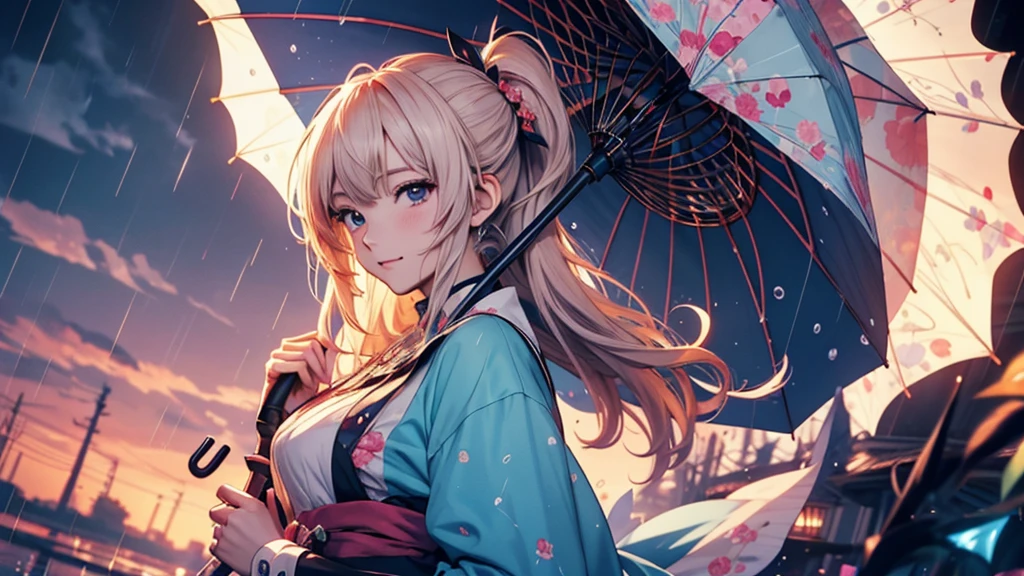 ヘッドフォンを着けた女性Anime Style 4 k, anime wallpaper 4k, anime wallpaper 4k, 4k anime wallpaper, anime art wallpaper 4k, anime art wallpaper 4k, Anime Style. 8k, Anime atmosphere, Ultra HD Anime Wallpaper, Anime Art Wallpaper 8K, Anime Background,umbrellaをさしている、umbrella、Umbrella、rain