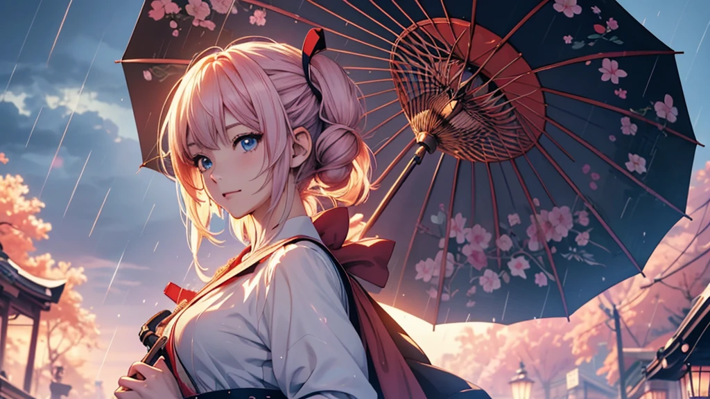 ヘッドフォンを着けた女性Anime Style 4 k, anime wallpaper 4k, anime wallpaper 4k, 4k anime wallpaper, anime art wallpaper 4k, anime art wallpaper 4k, Anime Style. 8k, Anime atmosphere, Ultra HD Anime Wallpaper, Anime Art Wallpaper 8K, Anime Background,umbrellaをさしている、umbrella、Umbrella、rain