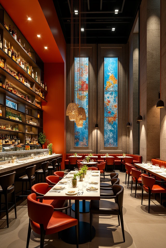 Make me a plan of a fusion restaurant (By fusion I mean that it is a mixture of all the gastronomy and cultures from all over the world.)