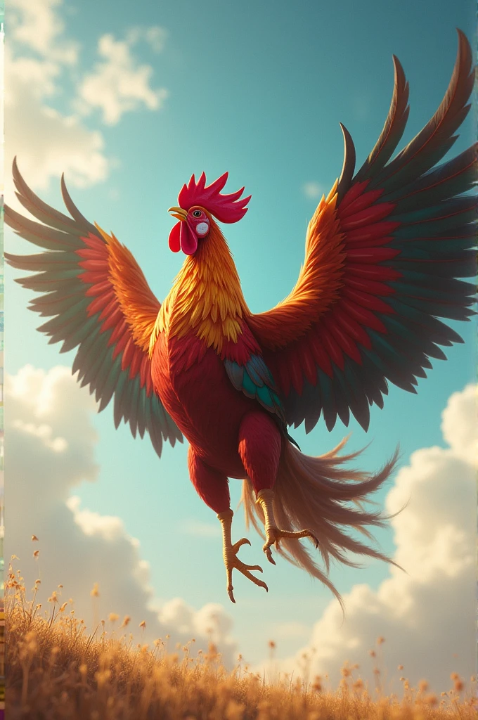 A flying cock