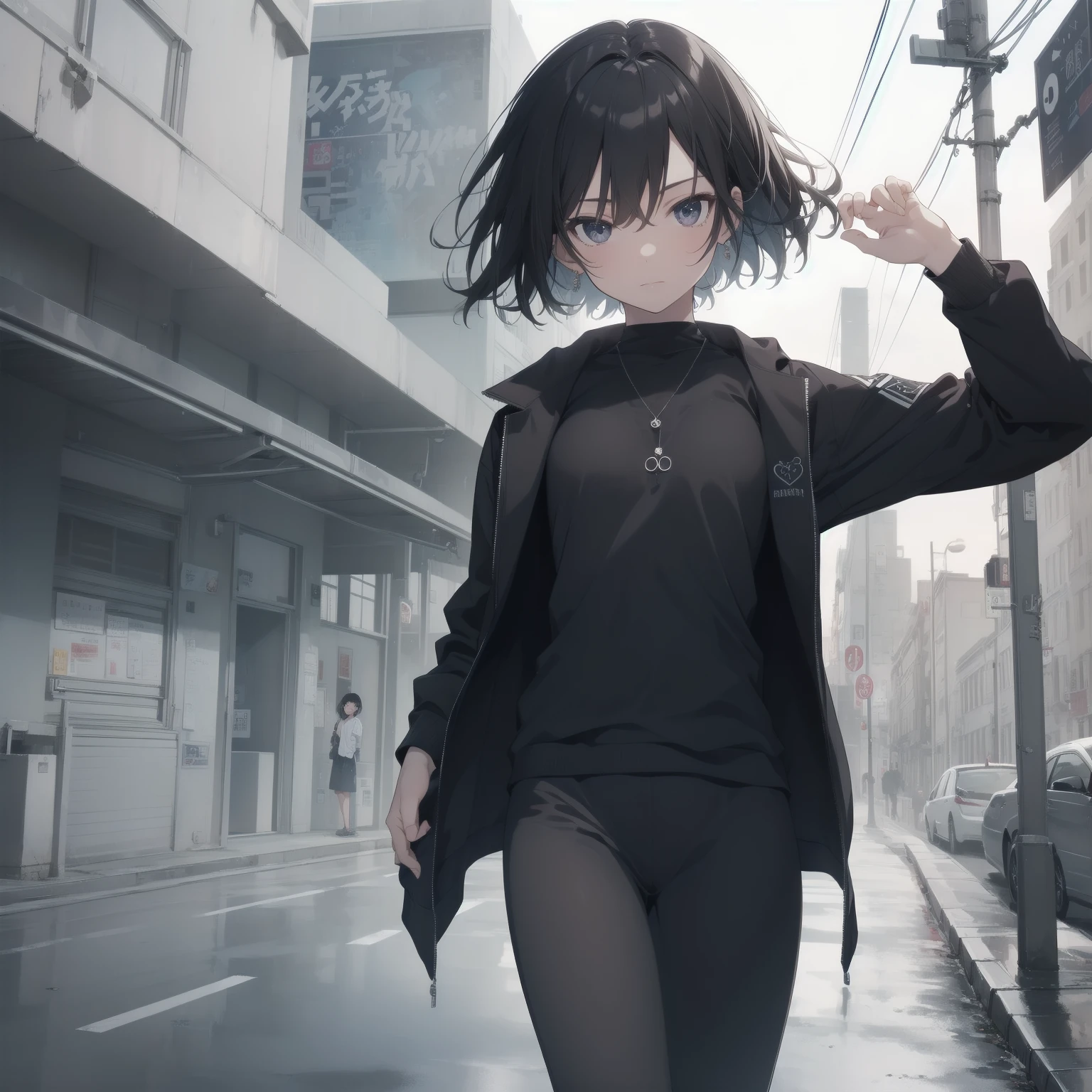 ultra-absurdres-Top quality by artist God, ultra-detailed, high resolution, anime moe artstyle, best anime 8k konachan wallpaper, pixiv contest winner, pool:2810, perfect anatomy,break, 1girl, (Please draw a girl walking sleepily to school alone. )break,(Solo,little female, 13-year-old:1.3),Full limbs, complete fingers,a junior high school student, (very short hair), short cut, flat chest, , small butt, small black eyes, beautiful detailed eyes, well-proportioned iris and pupils, expressive eyes, highres detailed hair, soft expression, salor school_uniform, sailor collar, serahuku, bow, pleated skirt,(Detailed Lighting), (Detailed background), in the School commute route. break,super detailed skin, Best cinematic lighting powered by famous artist, 8k,beauty illustration,photoshop_(medium),very aesthetic,break,((artist:shimazaki_mujirushi )), artist:clamp ,artist:carnelian ,artist:kantoku ,
