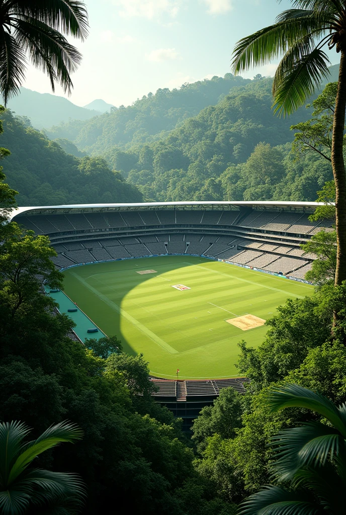A cricket Stadium in Amazon rain Forest