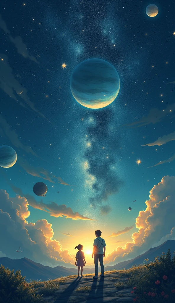Up in outer space now, where planets glide and twirl,
We’ll count the stars together, watch them light the world.
Seven twinkling brightly, eight shining like gold,
Nine comets flashing, ten is what we hold!