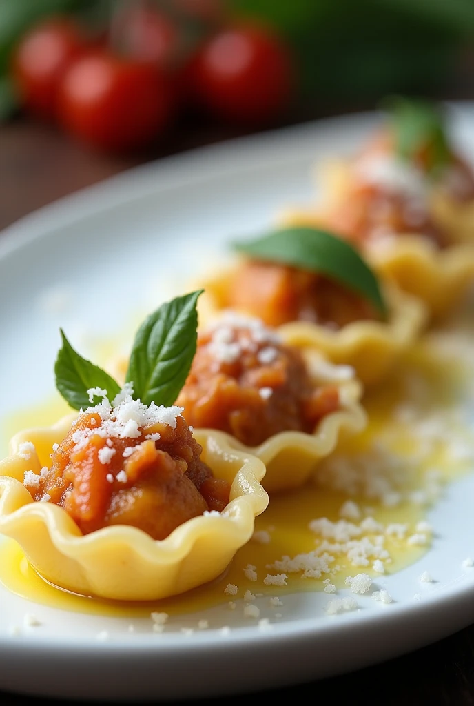 Capelleti plated in a beautiful and elegant way