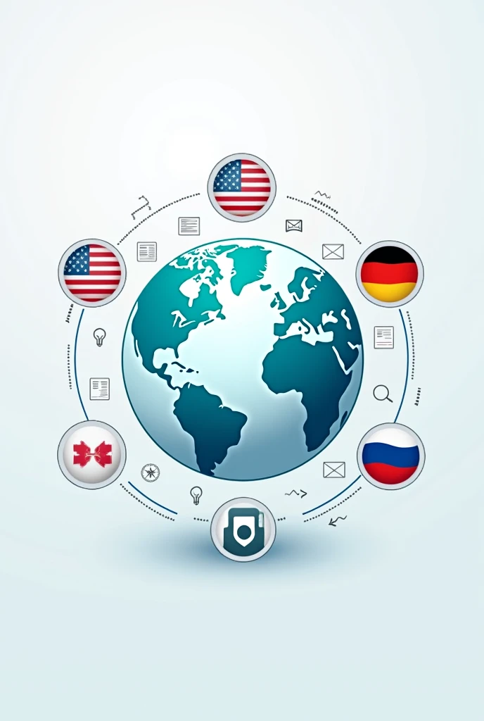 "Create a professional Fiverr gig image for a freelance translator, focusing on the services provided. The image should feature:
Central Visual Element: A prominent, stylish graphic of a globe or a world map to emphasize global translation services.
Language Icons: Include small, clean icons or flags representing the languages offered: English, French, Portuguese, Spanish, German, Dutch, and Russian. Arrange them around or next to the central visual.
Text Overlay: Use modern, readable text that clearly communicates the service. Examples include:
'Expert Translation Services in 7 Languages'
'Accurate Manual Translations: English, French, Portuguese, Spanish, German, Dutch, Russian'
Design Elements: Incorporate subtle, professional design elements like clean lines or icons related to translation (e.g., speech bubbles, documents) without cluttering the image.
Color Scheme: Use a modern, cohesive color palette that matches Fiverr’s style and keeps the image visually appealing and professional.
Ensure the image is clear, attention-grabbing, and effectively highlights your expertise in multiple languages."