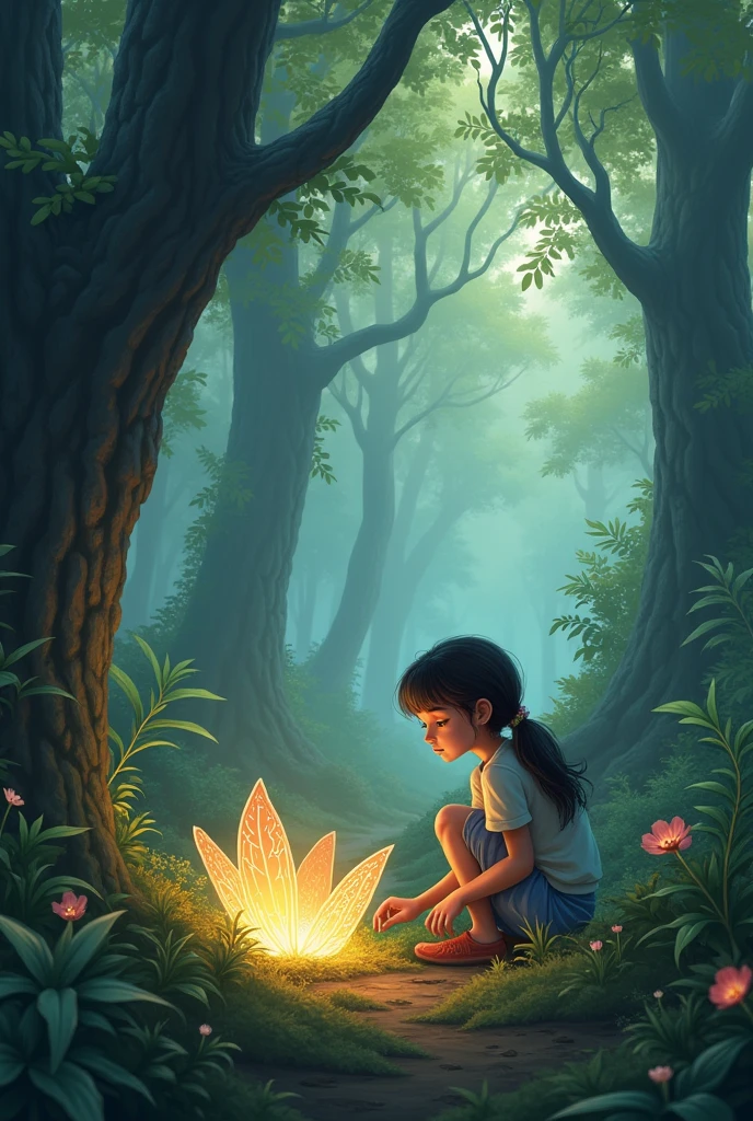 Ella, a  living in a quiet village, finds a magical flower in the forest.