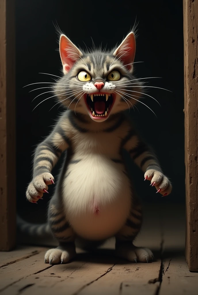 One cat angry image ai pregnant