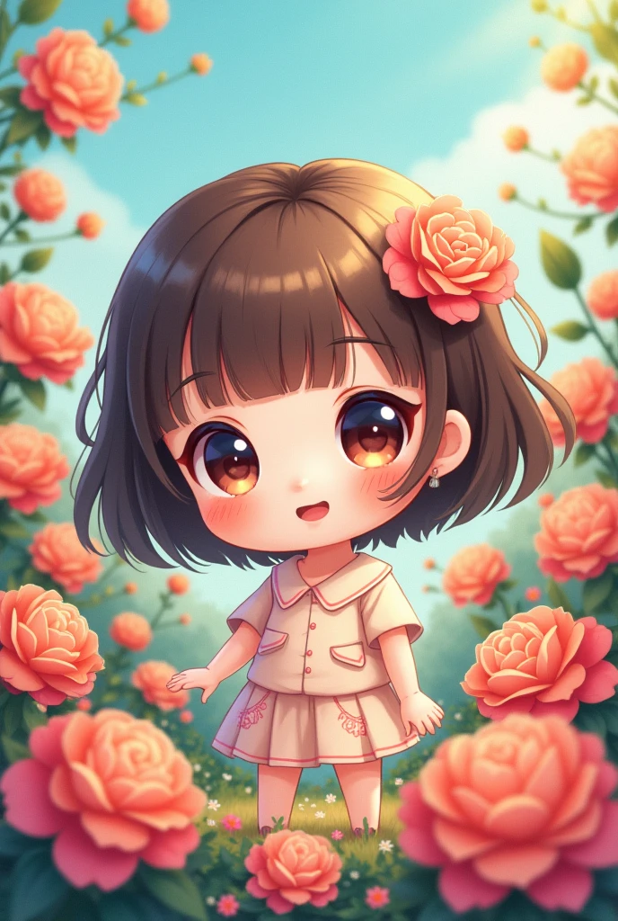 masterpiece, best quality, 1girl, vflower, chibi style <lora:Blue Archive Chibi Style:0.6
