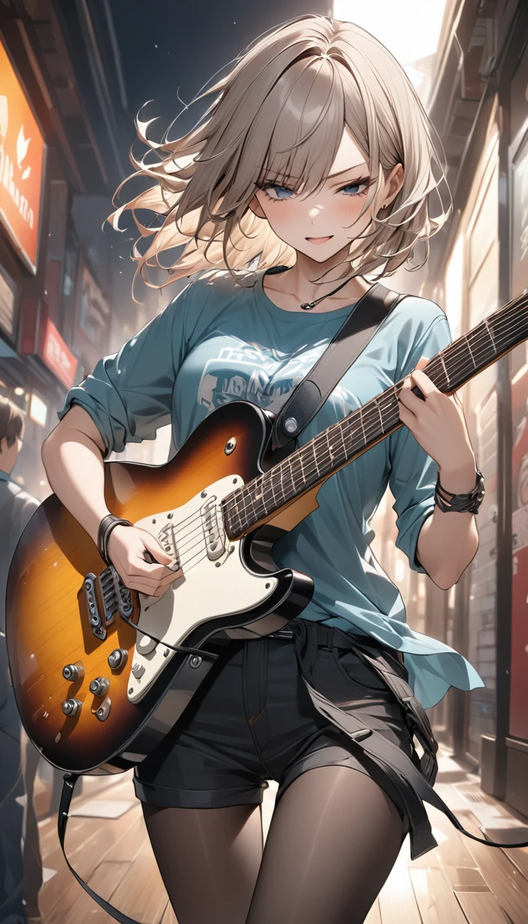 guitar, shirt, 