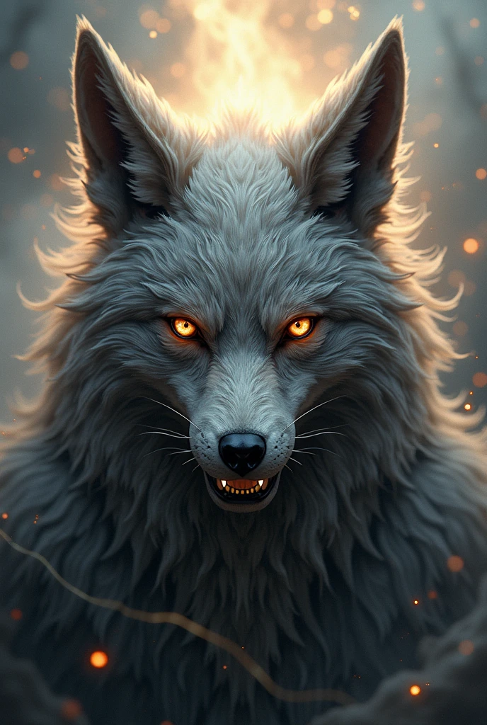 God character with wolf and fox features the most intimidating face
