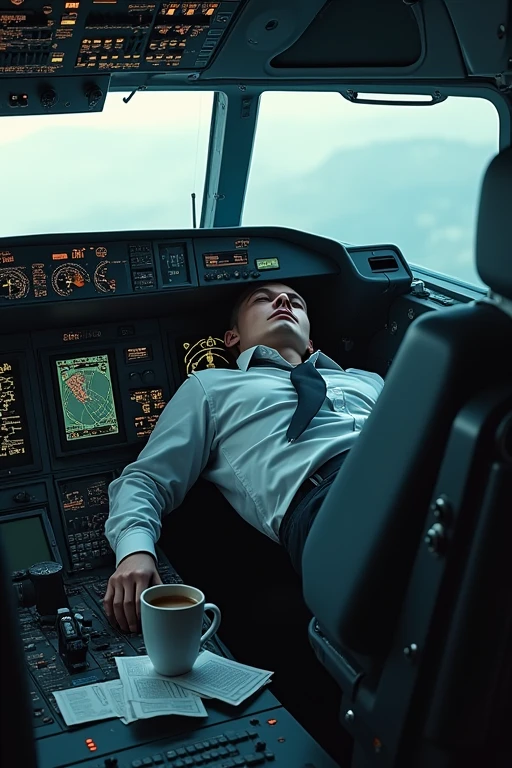 　Passed out in the cockpit