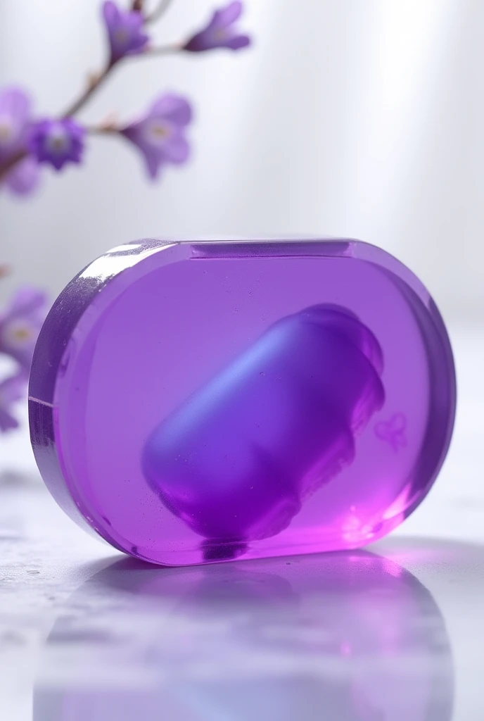 Butterfly Pea Soap, clear purple