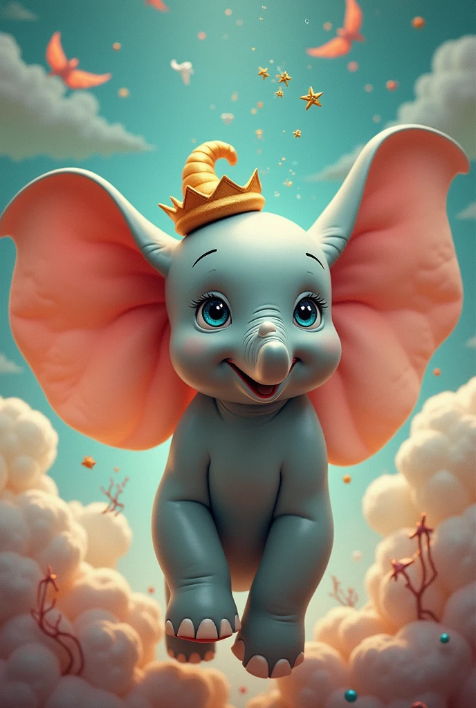 Create a meme that is original and fresh and unusual that resembles Dumbo. The design and art must be high quality and memorable that has the potential to go viral.