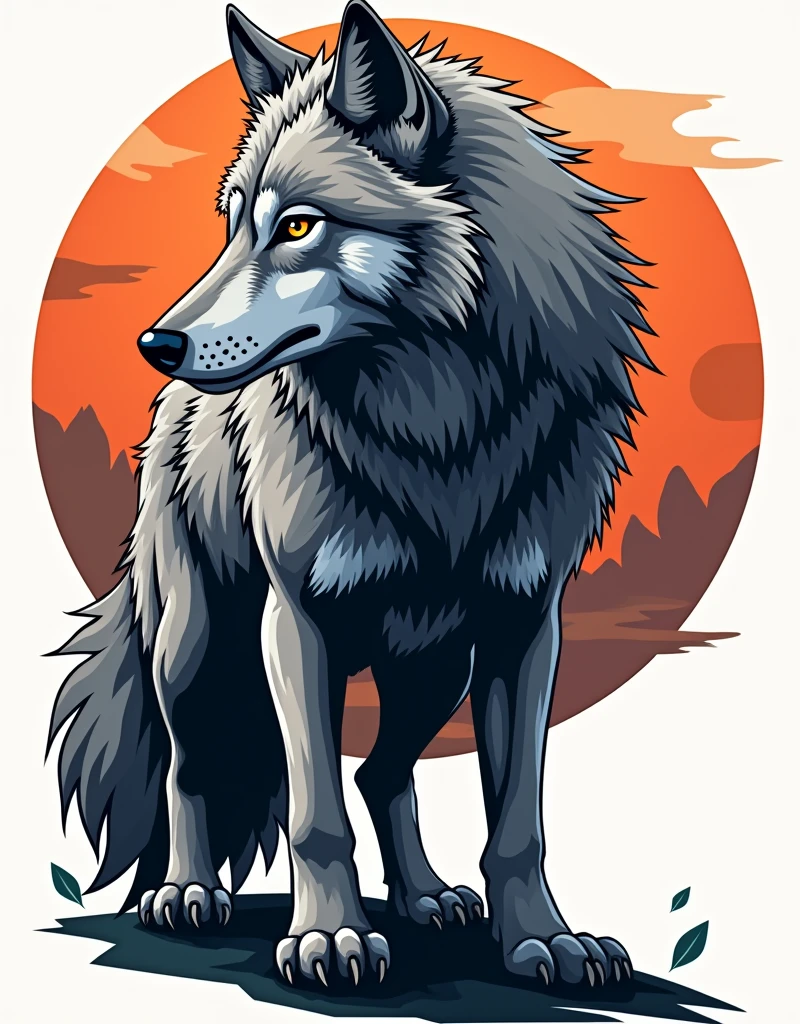 A wolf design svg