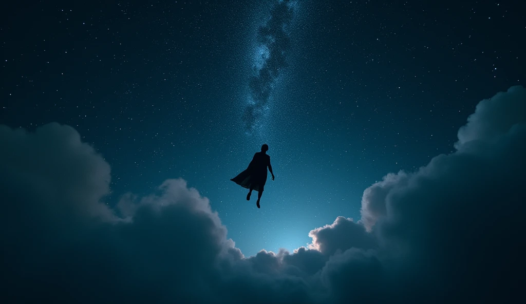 Flying in the night sky, stary night, dramatic lighting, (best qualityer,4K,8k,high resolution,work of art:1.2),ultra detali,(realisitic,photorealisitic,photo-realisitic:1.37),film composition, dramatic lighting em claro-escuro, temperamental atmosphere, intricate star patterns, ethereal beauty, mystical atmosphere