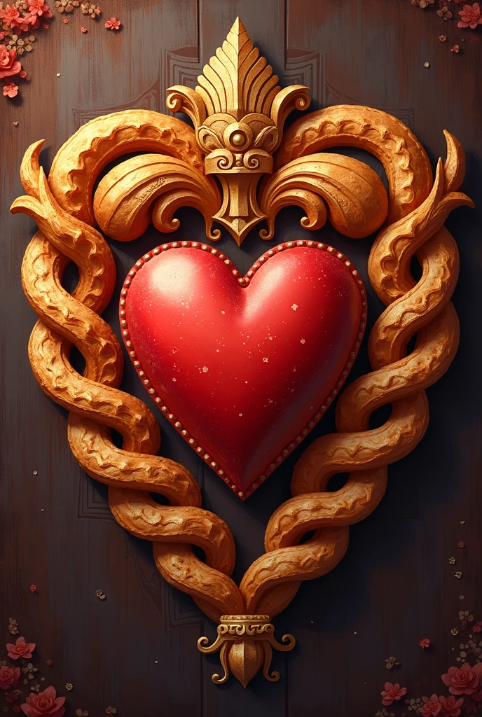 Create a coat of arms from a snack x heart