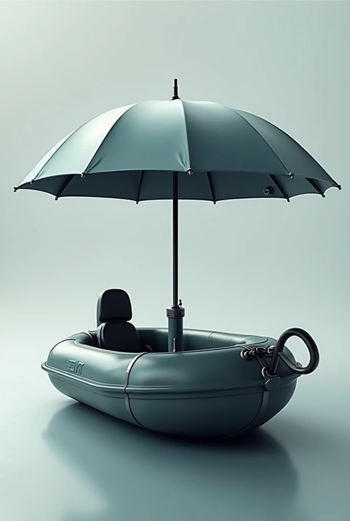 I want an umbrella where the cover part inflates and turns into a boat. , the iron we use to hold the umbrella turns into an oar
