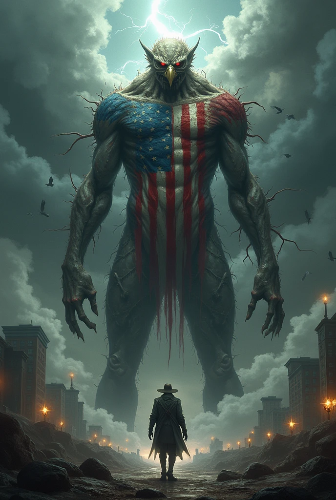 USa flag on monster