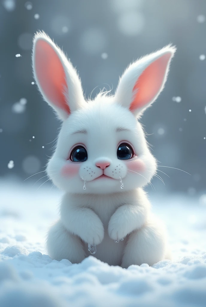 snowball rabbit crying
