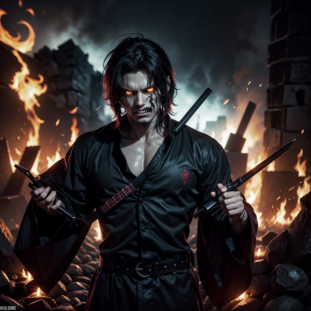 Logo masculino com tema Hellish killers, that has a soul Reaper in the middle