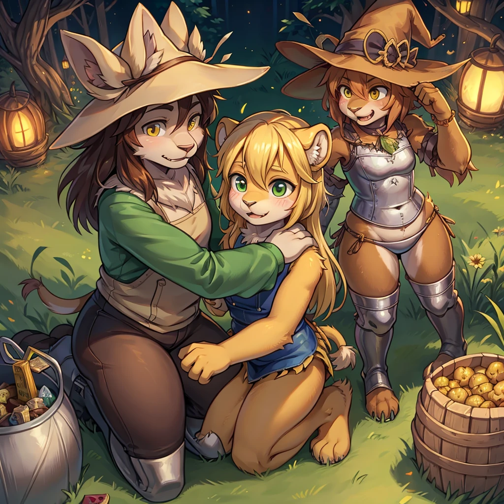 The Wizard of ooze , Lion, Tin Man, Scarecrow and Girl