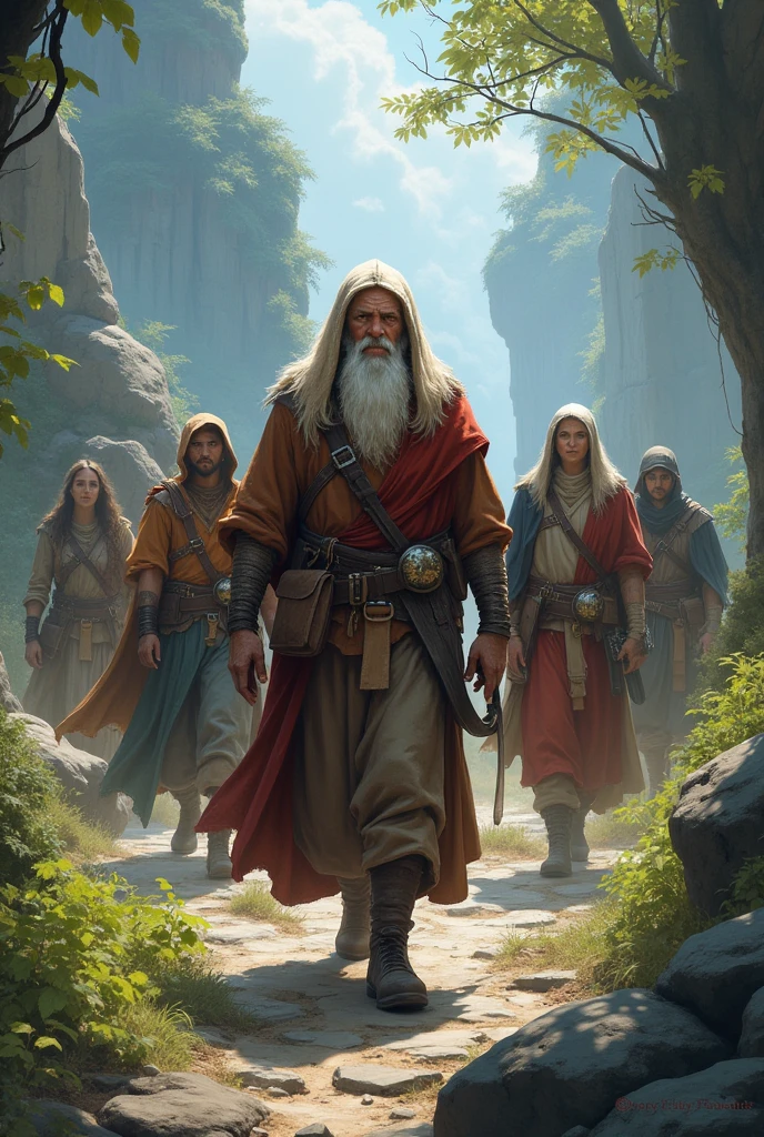 Guided by the hermit's wisdom, you embark on your quest, joining forces with others who share your path, facing challenges together, and forming lasting friendships.