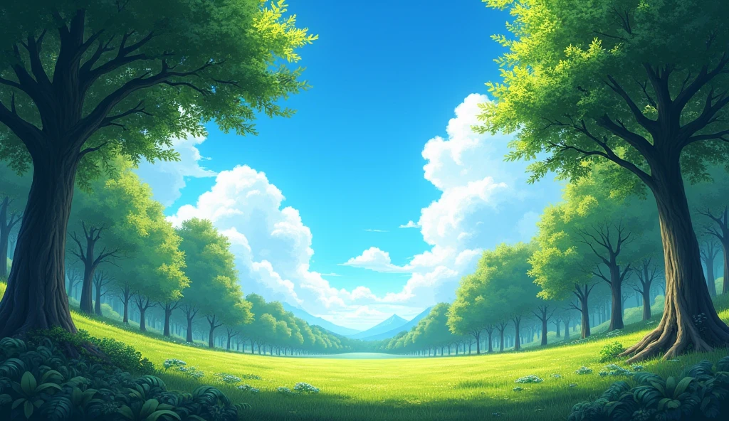 Summer blue sky、in the forest