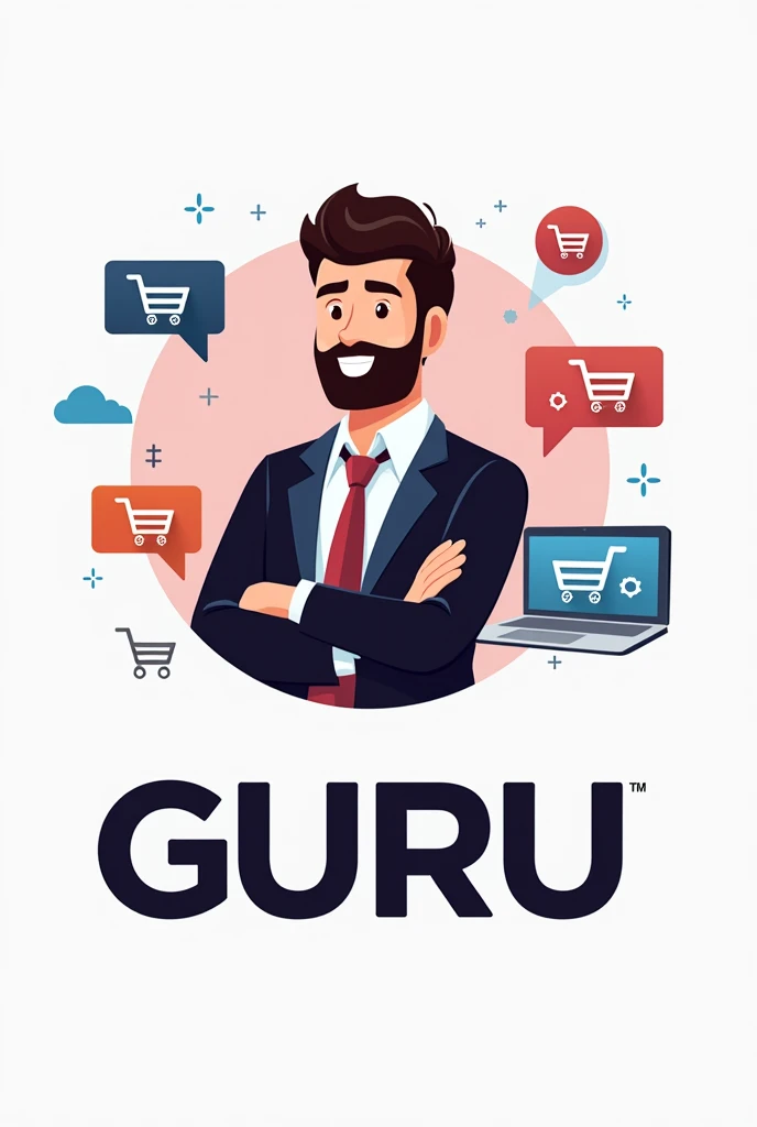Create a logo for my shopping and sales store as an online shopping guru name I need a logo