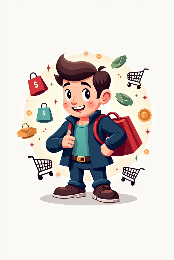 Create a logo for my shopping and sales store as an online shopping guru name I need a logo